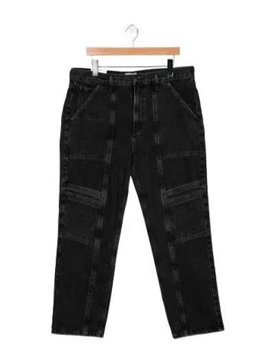 Pre-owned Agolde High-rise Straight Leg Jeans In Black