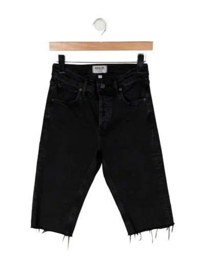 Pre-owned Agolde High-rise Straight Leg Jeans In Black