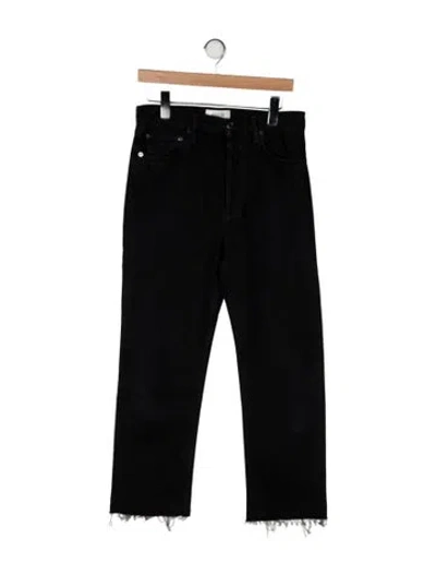 Pre-owned Agolde High-rise Straight Leg Jeans In Black