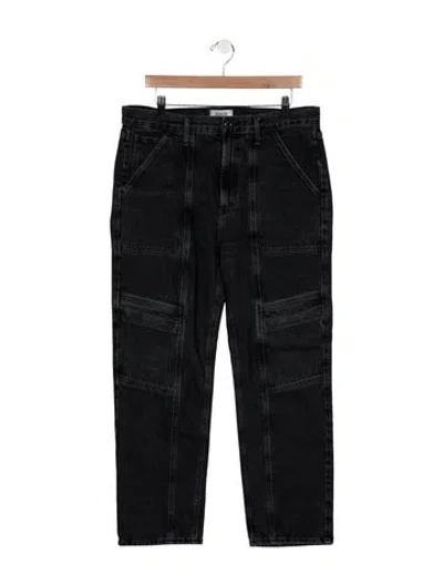 Pre-owned Agolde High-rise Straight Leg Jeans In Black