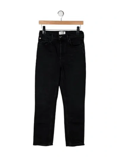 Pre-owned Agolde High-rise Straight Leg Jeans In Black