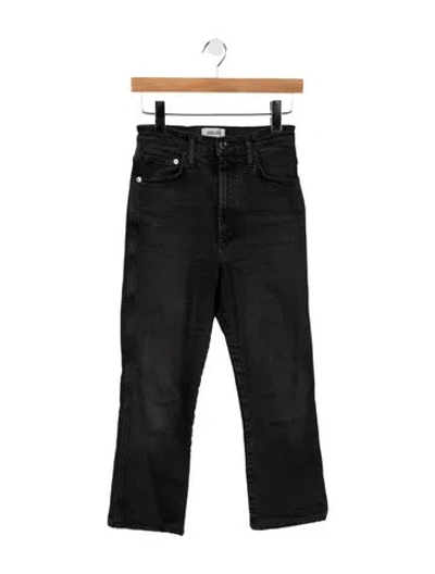 Pre-owned Agolde High-rise Straight Leg Jeans In Black