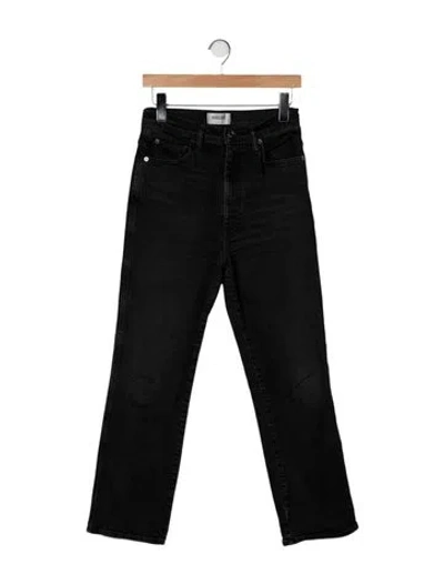 Pre-owned Agolde High-rise Straight Leg Jeans In Black