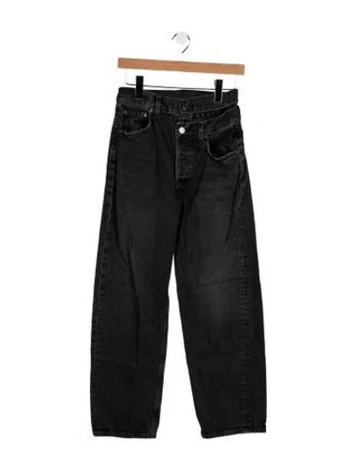 Pre-owned Agolde High-rise Straight Leg Jeans In Black