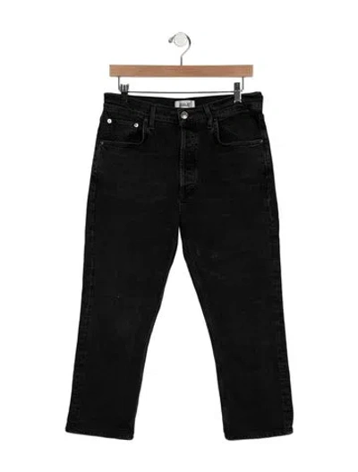 Pre-owned Agolde High-rise Straight Leg Jeans In Black