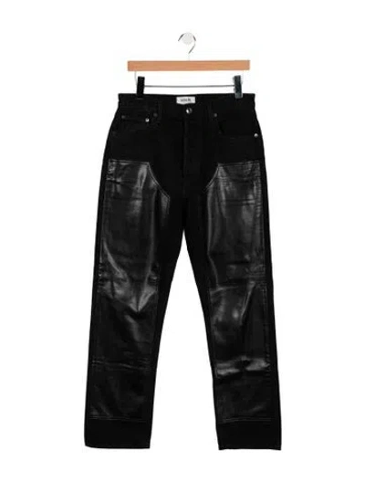 Pre-owned Agolde High-rise Straight Leg Jeans In Black