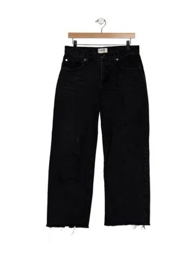 Pre-owned Agolde High-rise Straight Leg Jeans In Black