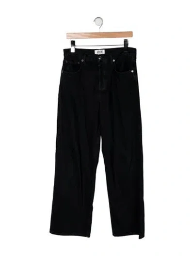 Pre-owned Agolde High-rise Straight Leg Jeans In Black