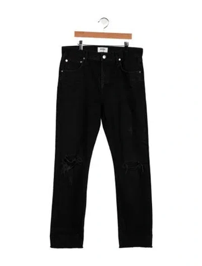 Pre-owned Agolde High-rise Straight Leg Jeans In Black