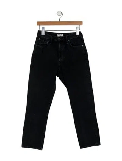 Pre-owned Agolde High-rise Straight Leg Jeans In Black