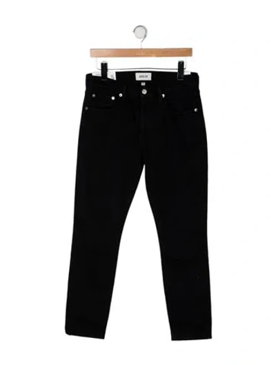 Pre-owned Agolde High-rise Straight Leg Jeans In Black