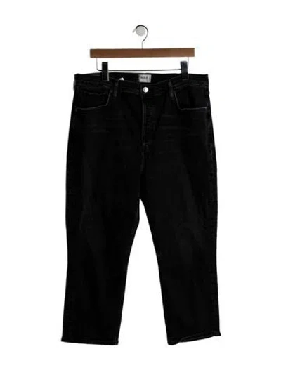 Pre-owned Agolde High-rise Straight Leg Jeans In Black