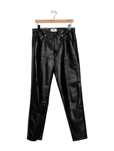 Pre-owned Agolde High-rise Straight Leg Jeans In Black
