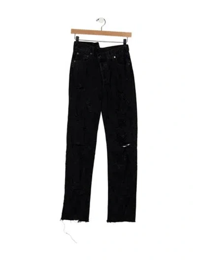 Pre-owned Agolde High-rise Straight Leg Jeans In Black