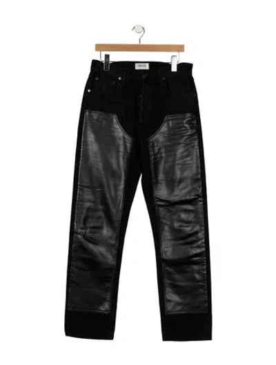 Pre-owned Agolde High-rise Straight Leg Jeans In Black