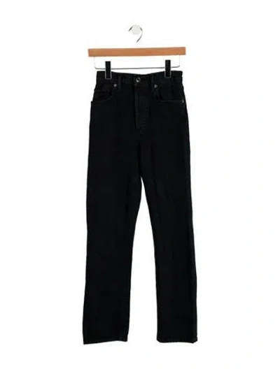 Pre-owned Agolde High-rise Straight Leg Jeans In Black