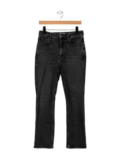 Pre-owned Agolde High-rise Straight Leg Jeans In Black