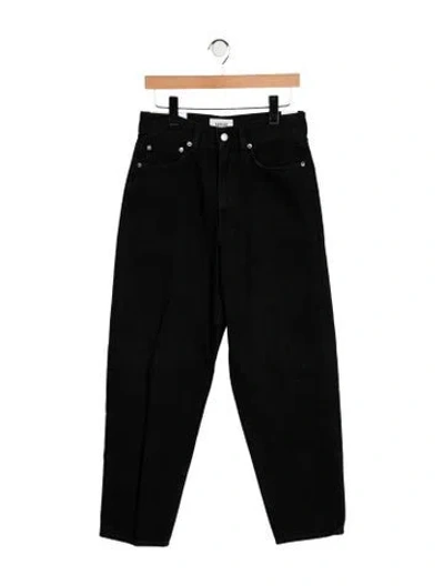 Pre-owned Agolde High-rise Straight Leg Jeans In Black