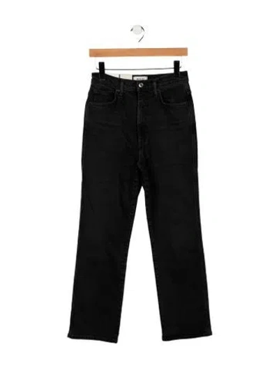 Pre-owned Agolde High-rise Straight Leg Jeans In Black