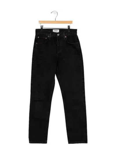 Pre-owned Agolde High-rise Straight Leg Jeans In Black/blue