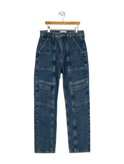 Pre-owned Agolde High-rise Straight Leg Jeans In Blue
