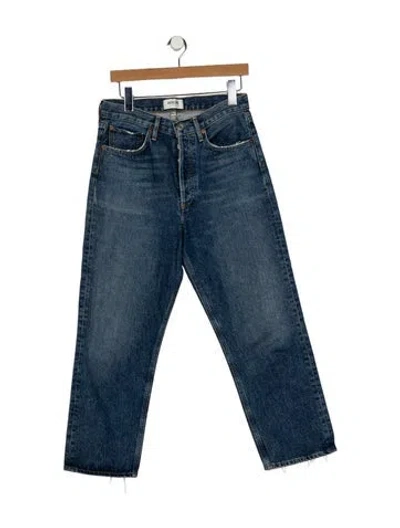 Pre-owned Agolde High-rise Straight Leg Jeans In Blue