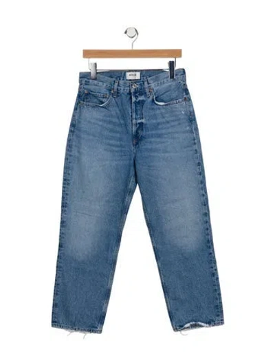 Pre-owned Agolde High-rise Straight Leg Jeans In Blue