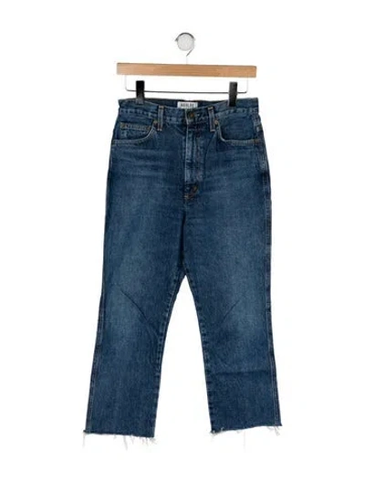 Pre-owned Agolde High-rise Straight Leg Jeans In Blue