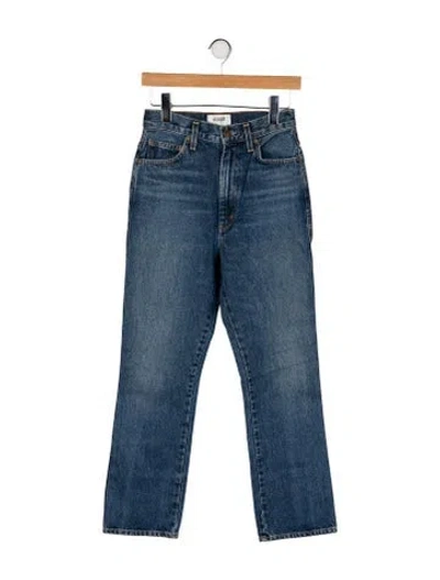 Pre-owned Agolde High-rise Straight Leg Jeans In Blue