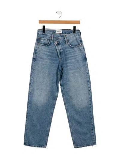 Pre-owned Agolde High-rise Straight Leg Jeans In Blue