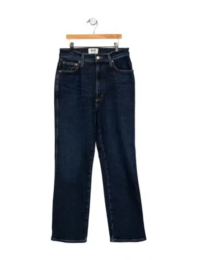Pre-owned Agolde High-rise Straight Leg Jeans In Blue