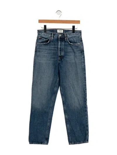 Pre-owned Agolde High-rise Straight Leg Jeans In Blue
