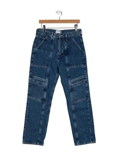 Pre-owned Agolde High-rise Straight Leg Jeans In Blue