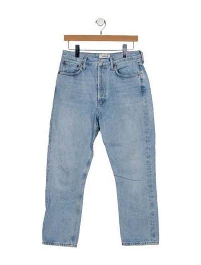 Pre-owned Agolde High-rise Straight Leg Jeans In Blue
