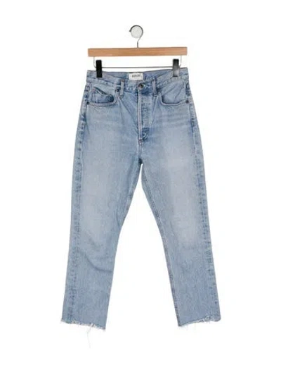 Pre-owned Agolde High-rise Straight Leg Jeans In Blue
