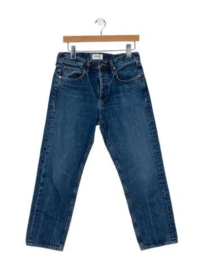 Pre-owned Agolde High-rise Straight Leg Jeans In Blue