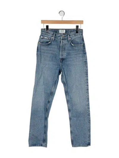 Pre-owned Agolde High-rise Straight Leg Jeans In Blue