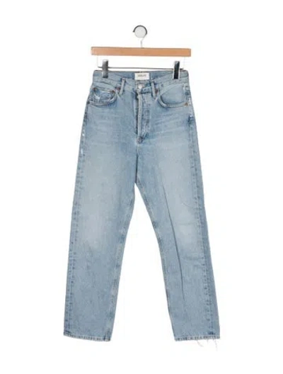 Pre-owned Agolde High-rise Straight Leg Jeans In Blue