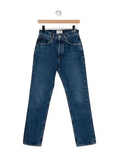 Pre-owned Agolde High-rise Straight Leg Jeans In Blue