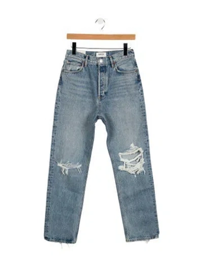 Pre-owned Agolde High-rise Straight Leg Jeans In Blue