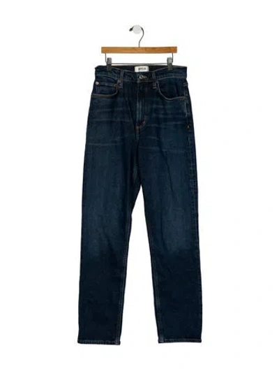 Pre-owned Agolde High-rise Straight Leg Jeans In Blue