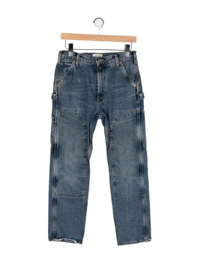 Pre-owned Agolde High-rise Straight Leg Jeans In Blue