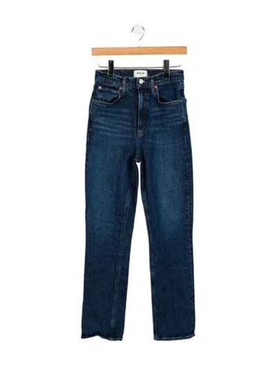 Pre-owned Agolde High-rise Straight Leg Jeans In Blue