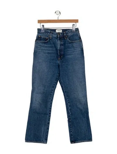 Pre-owned Agolde High-rise Straight Leg Jeans In Blue