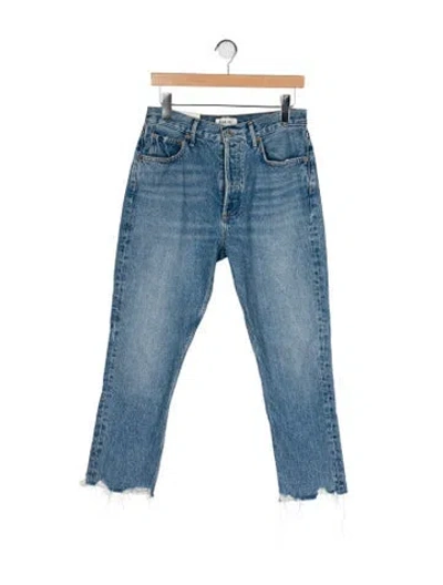 Pre-owned Agolde High-rise Straight Leg Jeans In Blue