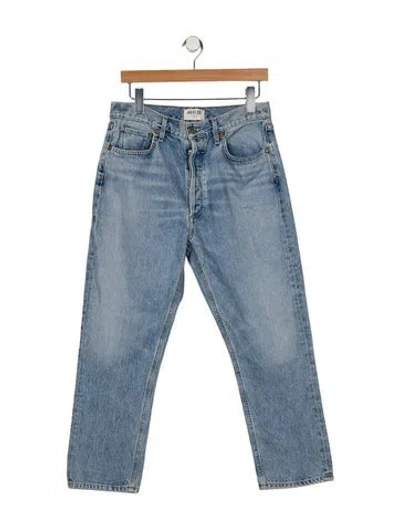 Pre-owned Agolde High-rise Straight Leg Jeans In Blue