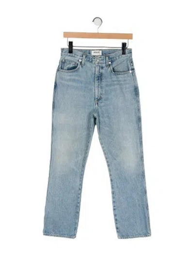 Pre-owned Agolde High-rise Straight Leg Jeans In Blue