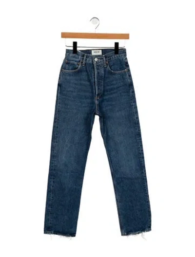 Pre-owned Agolde High-rise Straight Leg Jeans In Blue