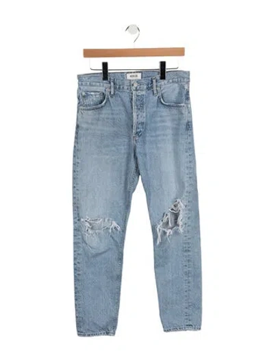 Pre-owned Agolde High-rise Straight Leg Jeans In Blue