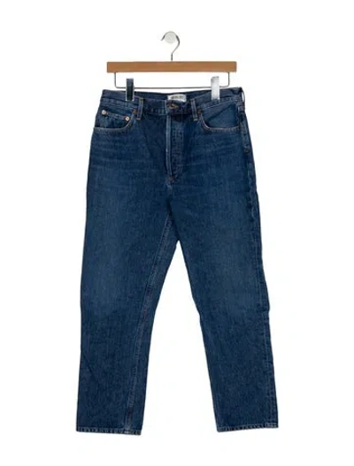 Pre-owned Agolde High-rise Straight Leg Jeans In Blue